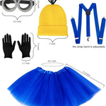 5 PCS Halloween Costume for Kids Girls,Goggles/Beanie/Tutu Skirt/Suspenders/Gloves Halloween Costume Accessories