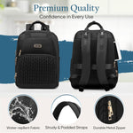 Diaper Bag Backpack - Extra Large Diaper Bag for 2 Kids Twins (Expandable 30-38L) - Travel Baby Backpack with Changing Pad for Mom Dad (Quilted, Water Resistant, Black)