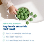 Amara Smoothie Melts - Mighty Sweet Greens - Baby Snacks Made With Fruits and Vegetables - Healthy Toddler Snacks For Your Kids Lunch Box - Organic Plant Based Yogurt Melts - 6 Resealable Bags