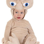 Infant E.T. Halloween Costume | Baby E.T. Costume Outfit with Hooded Jumpsuit with Attached Mitt and Booties