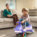 FanttikRide 6V N7 Classic Electric Wiggle Car with Pedal, Rechargeable Battery, CyberWiggle, 2 in 1 Swing Car, 2 Speed, Anti-Rollover, Flashing Wheels, Bluetooth, for Ages 3 and Up, 150 Lbs, Pink