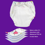MooMoo Baby 6 Packs Cotton Training Pants Reusable Toddler Potty Training Underwear for Boy and Girl Mermaid-4T Pink