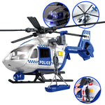 RANHANGQI 15" Rescue Helicopter Toy Light and Sound Rescue Vehicles Toys for Kids Aged 3 Toddler Kids Boys Gifts (Police Helicopters)