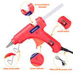 Mini Hot Glue Gun Kit 12 Pieces, Hot Melt Glue Guns for Kids School Craft Project DIY Arts and Home Quick Repairs, 20 Watts, 6 Colors (Navy Blue, White, Green, Orange, Red, Sky Blue)