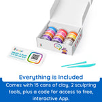 Fat Brain Toys Hey Clay Animals, Air Dry Clay Kit with Interactive App for Kids & Tweens, Modeling Clay and Crafts Set
