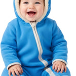 PATPAT Fleece Hooded Footed Clothes, Soft Warm Footie Covers, Car Seat Friendly, Easy Zip,Cute Romper Newborn Infant Jumpsuit