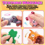 Silicone Sensory Fidget Toys for Kids Toddlers, 24 Pack Animal Texture Stress Relief Toys for Kids Autism Calming, Special Needs for Autism ADHD, Quiet Fidgets for Kids Classroom, Toddlers Travel Toys