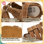 Meckior Baby Infant Boy Girl Sandals Newborn Non-Slip Soft Rubber Sole Sandals for Baby Boys Open-Toe Outdoor Casual Summer First Walkers Shoes