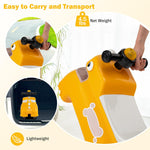 GLACER Ride On Push Car for Toddlers, Ages 18+ Months, Dinosaur Themed Foot to Floor Sliding Car with Music Steering, Horn & Under Seat Storage, Kids Ride On Toys for Boys and Girls (Yellow)