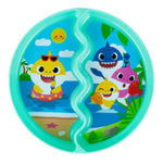 The First Years Pinkfong Baby Shark Divided Suction Plate- Dishwasher Safe Baby Plates with Suction Cups - Baby Feeding Essentials for Solid Food