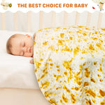 Tortilla Baby Burritos Swaddle Blanket - Taco Flannel Wrap Blanket, 285 GSM Soft, Funny Gifts for Baby Shower, Boy or Girl, 0-3, 6, 9 Months