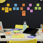 Post-it Super Sticky Notes, 3x3 in, 6 Pads, 2X The Sticking Power, Energy Boost Collection, Bright Colors (Orange, Pink, Blue, Green),Recyclable (654-6SSAU)