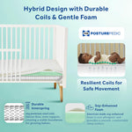 Sealy Baby Posturepedic Grace Hybrid - Firm 2 Stage Breathable Crib Mattress with Waterproof Barrier - GREENGUARD Gold Certified, Soy-enhanced Foam for Infants and Toddlers, Made in the USA (52x28")