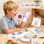 Memoking Sticker Printer - Mini Printer T02 Thermarote Mini Inkless Label Makers Thermal Sticker Maker Machine for Children Students Kid Gift, Compatible with Phone & Tablet, White