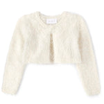 The Children's Place Baby Girls' and Toddler Long Sleeve Shrug Cardigan, Cream , 5T