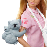 Barbie Careers Doll & Accessories, Zoologist Wearing Removable Outfit with Hat, Clipboard & Koala Figure That Can Hold Doll's Arm