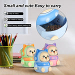 Manual Pencil Sharpener for Kids. 5-Point Selector. Small Handheld Pencil Sharpener. Quiet for Home Desks and School Classroom. Cute (Pink)