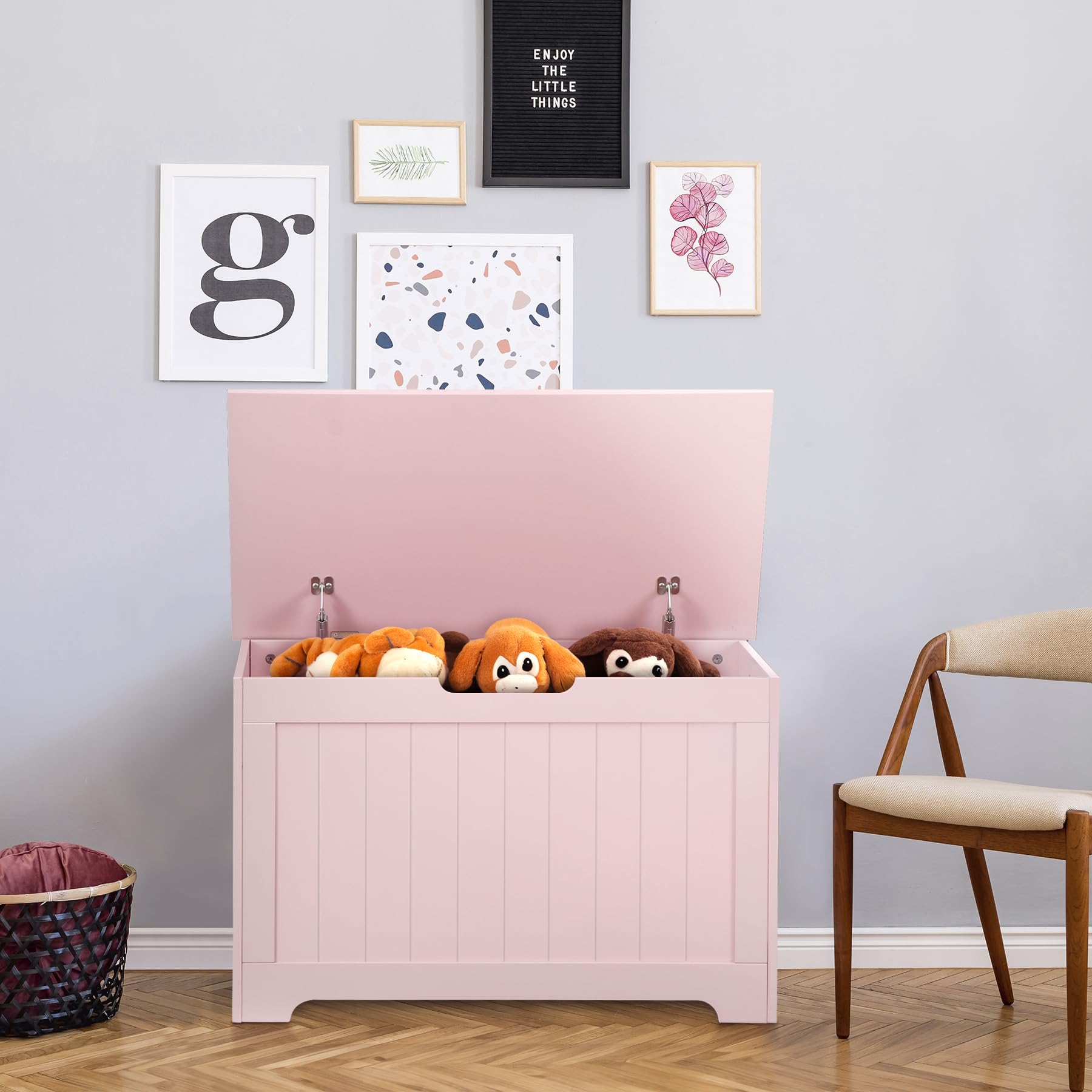 Saicool Wooden Storage Chest,30/40 Inch Storage Trunk w/2 - Baby ...