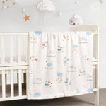 CREVENT Cozy Soft and Warm Mink Baby Blanket with Sherpa Backing, Gift Packing with Ribbon for Newborn Infant Toddler's Crib Cot Stroller (30"X40" Little Dream)