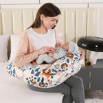 BATTOP Nursing Pillow for Breastfeeding with Removable Cover, Feeding Pillow for More Support for Mom, Adjustable Waist Strap Breastfeeding Pillow, Bottle-Feeding