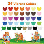 JUPITEARTH 36 Color Twist Crayons for Toddlers 1-3 and Kids 4-8, Non-Toxic Washable Crayons 2-4, Ultra-Silky Easy-Grip Art Supplies, Ideal Coloring Gift for Boys and Girls