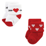Hudson Baby Unisex Baby Holiday Newborn Terry Socks, Valentine Easter, 6-12 Months