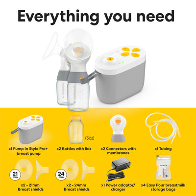 New Medela Pump in Style Pro+ Breast Pump, Rechargeable, Hospital Grade, Double Electric Breastpump