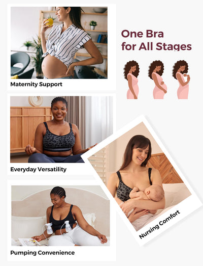 Momcozy Seamless Pumping Bra Hands Free, Fixed Padding Hands-Free Pumping & Nursing Bra, Wireless Comfort Pumping Bra