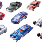 Hot Wheels Toy Cars & Trucks 10-Pack, Set of 10 1:64 Scale Vehicles, Includes Race Cars, Semi, Rescue or Construction Trucks (Styles May Vary)