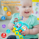 Baby Music Toys 12-18 Months, Animal Baby Piano Musical Light Infant Toys Toddlers Early Education Birthday Gift for 1 2 Year Old Girls Boys (car)