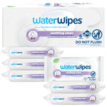 Packaging of WaterWipes baby wipes with visible branding and product details.