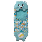 Happy Nappers: Care Bears Sleep Sack Large - Wish Bear - 66 x 30, 2-in-1: Plush Character Opens Into Sleeping Bag, Soft Nap & Play Animal, Kids 7+
