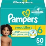 Pampers Baby Diapers - Swaddlers - Size 0, 84 Count, Ultra Absorbent Disposable Newborn Diaper