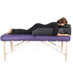 EARTHLITE Pregnancy Massage Cushion & Headrest - Full Body Pregnancy Bolster / Ideal After Breast Surgery & Lower Back Pain, Black