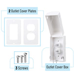 Bates Baby Safety Outlet Cover Box - Plug Covers for Electrical Outlets, Child Proof Outlet Cover, Socket Covers for Outlets