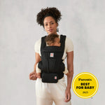 Ergobaby Omni Deluxe Baby Carrier for Newborn to Toddlers 0-48 Months (7-45 lbs) - 4-Position Breathable Mesh Baby Carrier with Ergonomic Support, Storage Pockets, and Sun Hood - Onyx Black