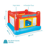 Intex Inflatable Jump-O-Lene Trampoline Bounce House with Crawl-Thru Door & Net - Indoor & Outdoor Backyard Blow-Up Bouncy Playhouse for Kids Ages 3-6