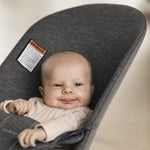 BabyBjörn Bouncer Bliss, Charcoal Gray, 3D Jersey 2-in-1 Adjustable Baby Bouncer Seat and Toddler Chair, Newborn to Toddler (8-29 lbs), 4 positions, Lightweight & Portable