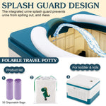 Fabulas Portable Potty for Toddler Travel, Foldable Travel Potty Training Toilet Seat for Kids Boys Girls, Emergency Mobile Toilet In Car for Camping Outdoor Indoor, with 30 Disposable Bags, Blue