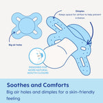 MAM Original Start Matte Baby Pacifiers 0-3 Months Newborns, BPA-Free Skin Soft Silicone Nipple, Developed with Medical Experts, Easy to Clean, 4 Count