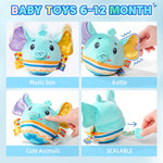 Musical Crawling Dancing Baby Toy 0-6 Months, Tummy Time Sensory Interactive Talk Toys,Plush Stuffer Animal Toys, Learning Bouncing Ball toy for Infant 0-3 6-12 18 Month Newborn Gifts for Toddler 1-2