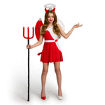 Spooktacular Creations Devil Costume for Kids, Child Angel and Devil Costume with Wings and Headband, Girls Heavenly Deluxe Tween Dress for Halloween Role Play, XL