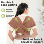 KeaBabies Baby Wrap Carrier - All in 1 Original Baby Carrier Newborn to Toddler Sling, Easy to Wear, Hands Free Bonding, Lightweight, Breathable Infant Wraps (Terracotta)