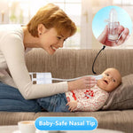 Nasal Aspirator for Baby, Baby Nose Sucker, Booger Sucker with Hand Pump and Non-Invasive Tip to Clear Clogged Passages and Boogers (Translucent White, Standard)