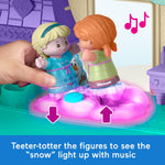 Fisher-Price Disney Frozen Arendelle Castle Playset with Lights & Sounds Little People, 2 Character Figures, Toddler Toys