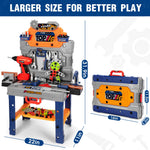 TooyBing Kids Tool Bench Set with Electric Drill and Realistic Tools, Construction Workbench Playset Toy for Toddler 3-5, Easy Set up, Kids Boy Toys, Birthday Gifts for Boys Age 3 4 5 Year Old