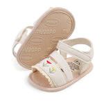 Newborn Summer Baby Girls Sandals Cute Flower First Walking Shoes Anti-Slip Soft Sole Sandal Shoes Infant Crib Shoes