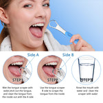 4 Pcs Tongue Scraper Cleaner Adults and Kids Stainless Steel Tongue Brush Metal Scraper Reduce Bad Breath with Travel Cases for Men Women Oral Mouth(Purple, Orange, Blue and Green)