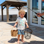 Kupretty Baby Boy Clothes Toddler Summer Outfit Fishing T-Shirt Tees Shirt + Shorts 6 12 18 24 Months 2T 3T Clothing Set (Fish Shorts Set Blue, 6-12 Months)