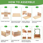 PIIOSER Baby Shower Crate Closet, Multifunctional Wooden & Acrylic Visible Baby Storage Crate with Handle, Newborn Welcome Gifts Basket for Boys Girls, Pregnancy Gifts for New Parents(Beige)